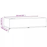 2 db téglalap alakú kerti bútorhuzat 12 fűzőlyukkal 315x160x75