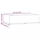 2 db téglalap alakú kerti bútorhuzat 16 fűzőlyukkal 325x205x90