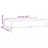 2 db téglalap alakú kerti bútorhuzat 16 fűzőlyukkal 325x205x60