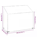 2 db polietilén kerti pad huzat 8 fűzőlyukkal 130x70x70/88 cm