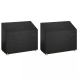 2 db polietilén kerti padhuzat 8 fűzőlyukkal 160x70x70/88 cm