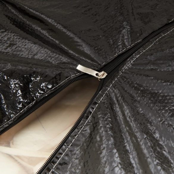 2 db fekete polietilén kerti párnatároló zsák 150 x 75 x 75 cm