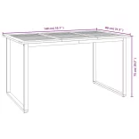 7 részes tömör akácfa és fém kerti étkezőgarnitúra