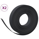 2 db fekete polietilén kerti szegély 10 m x 10 cm