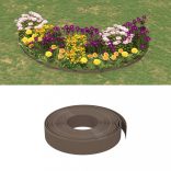 4 db barna polietilén kerti szegély 10 m x 10 cm