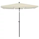 homokszínű napernyő rúddal 210 x 140 cm
