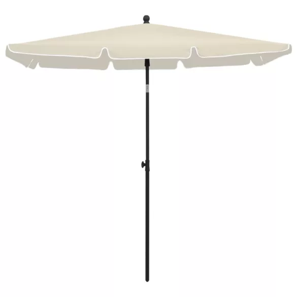 homokszínű napernyő rúddal 210 x 140 cm