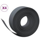 4 db szürke polietilén kerti szegély 10 m x 20 cm