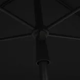 fekete napernyő rúddal 210 x 140 cm