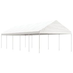 fehér polietilén pavilon tetővel 11,15 x 4,08 x 3,22 m