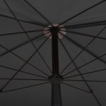antracitszürke napernyő rúddal 200 x 130 cm