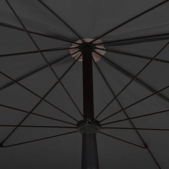 antracitszürke napernyő rúddal 200 x 130 cm