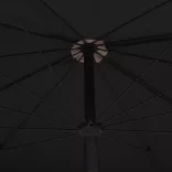 fekete napernyő rúddal 200 x 130 cm