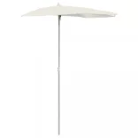homokszínű félköríves napernyő rúddal 180 x 90 cm