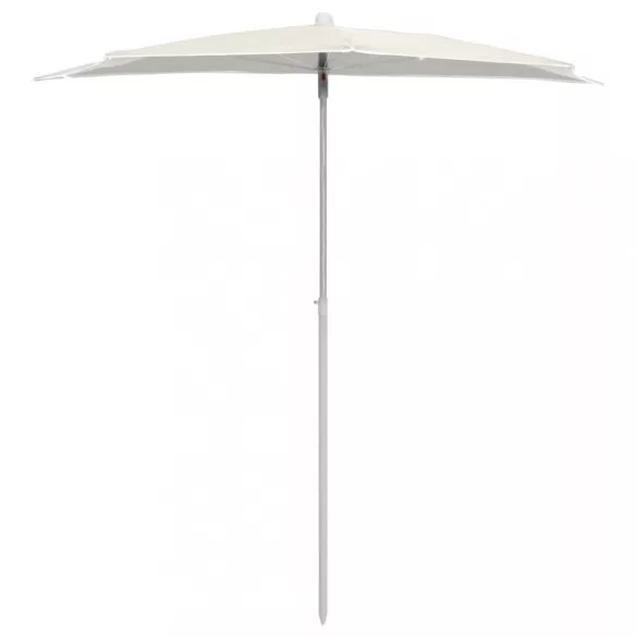 homokszínű félköríves napernyő rúddal 180 x 90 cm