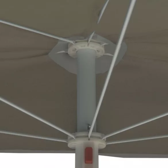 homokszínű félköríves napernyő rúddal 180 x 90 cm