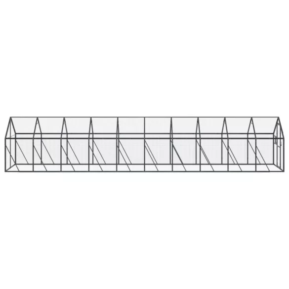 antracit alumínium madárház 1,79 x 10 x 1,85 m