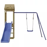 impregnált fenyőfa kültéri játszószett