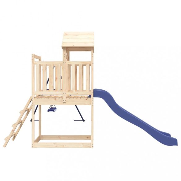 tömör fenyőfa kültéri játszószett