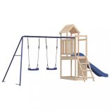 tömör fenyőfa kültéri játszószett