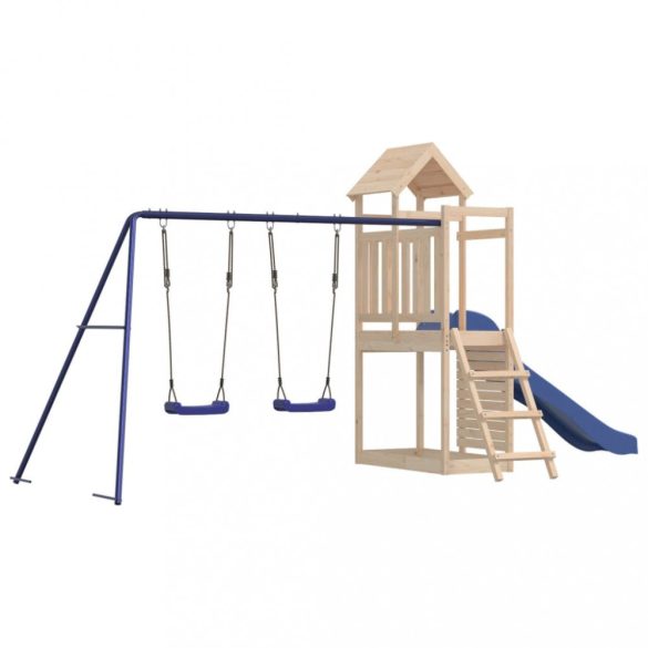 tömör fenyőfa kültéri játszószett