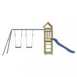 impregnált fenyőfa kültéri játszószett