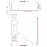 impregnált fenyőfa kültéri játszószett