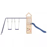 tömör fenyőfa kültéri játszószett