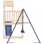 tömör fenyőfa kültéri játszószett