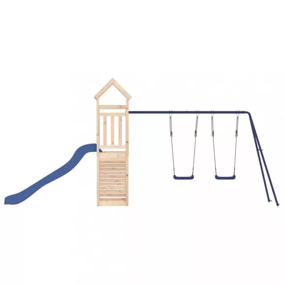 tömör fenyőfa kültéri játszószett