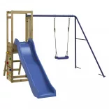 impregnált fenyőfa kültéri játszószett