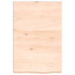 kezeletlen tömör fa fürdőszobai pult 40x60x(2-6) cm