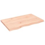 kezeletlen tömör fa fürdőszobai pult 80x50x(2-4) cm