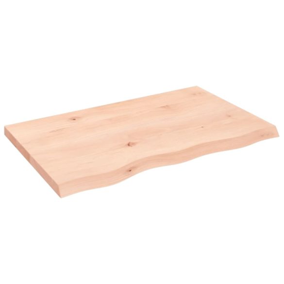 kezeletlen tömör fa fürdőszobai pult 80x50x(2-4) cm
