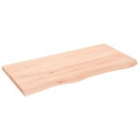 kezeletlen tömör fa fürdőszobai pult 100x50x(2-4) cm