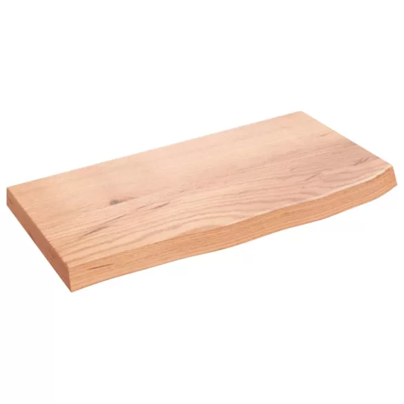 világosbarna kezelt tömör fa fürdőszobai pult 60x30x(2-4) cm