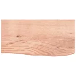 világosbarna kezelt tömör fa fürdőszobai pult 60x30x(2-4) cm