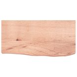 világosbarna kezelt tömör fa fürdőszobai pult 60x30x(2-6) cm