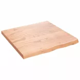 világosbarna kezelt tömör fa fürdőszobai pult 60x60x(2-4) cm