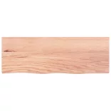 világosbarna kezelt tömör fa fürdőszobai pult 80x30x2 cm