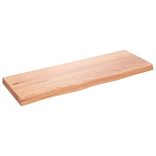 világosbarna kezelt tömör fa fürdőszobai pult 80x30x(2-4) cm