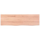 világosbarna kezelt tömör fa fürdőszobai pult 100x30x(2-6) cm