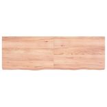 világosbarna kezelt tömör fa fürdőszobai pult 120x40x(2-6) cm