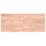 világosbarna kezelt tömör fa fürdőszobai pult 120x50x(2-4) cm