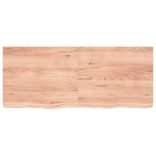 világosbarna kezelt tömör fa fürdőszobai pult 120x50x(2-6) cm