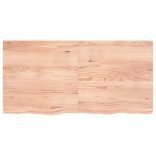 világosbarna kezelt tömör fa fürdőszobai pult 120x60x(2-4) cm