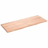 világosbarna kezelt tömör fa fürdőszobai pult 160x60x(2-4) cm