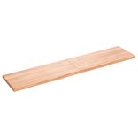 világosbarna kezelt tömör fa fürdőszobai pult 180x40x(2-4) cm