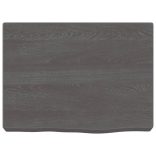 sötétbarna kezelt tömör fa fürdőszobai pult 40x30x(2-6) cm