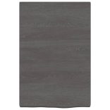 sötétbarna kezelt tömör fa fürdőszobai pult 40x60x(2-4) cm